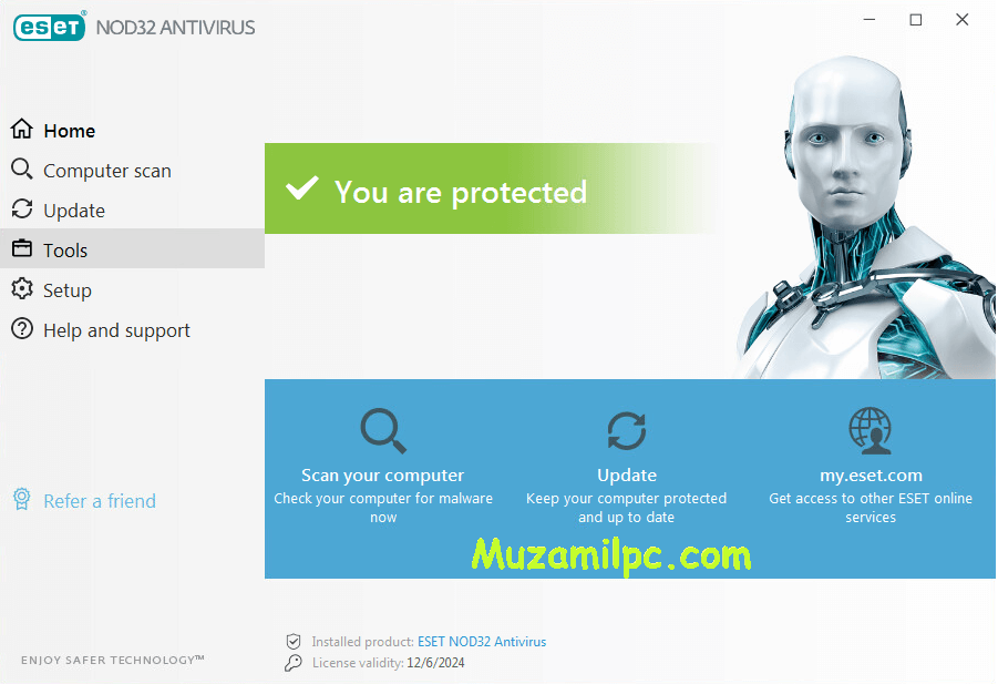 ESET NOD32 Antivirus 18.0.17.0 2024 Crack + License Key | MuzamilPC